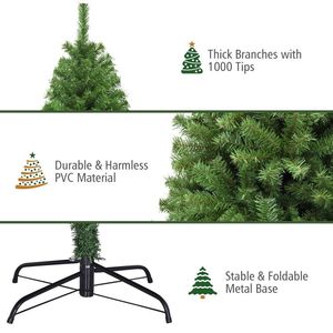 Albero di Natale Artificiale Floccato Premium con Supporto in Metallo 6/7/7.5/9 piedi per Interni con Decorazioni di Bacche - Product Image 5