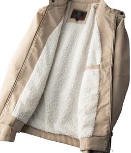 Vêtements en cuir pour hommes, veste en cuir PU OEM, grande taille, veste en cuir PU, veste en simili cuir pour hommes, veste pour hommes - Product Image 3