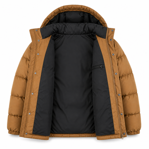 Chaqueta Acolchada con Capucha al por Mayor, Resistente al Agua, con Exterior de Nailon, Relleno Acolchado, Bolsillos Grandes con Solapa, Ropa de Invierno Premium - Product Image 5