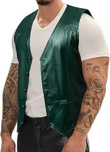 Gilet de motard en cuir personnalisé de haute qualité pour homme, coupe moto, pour l'hiver, chasse, vêtement extérieur en toile, style urbain - Product Image 4