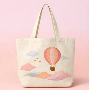 Sac de plage en toile imprimé personnalisé avec poignée d'épaule naturelle, logo personnalisé brodé, sac de shopping rayé - Product Image 1