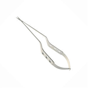Ciseaux micro-ophtalmiques Yasargil 245 mm en acier inoxydable à pointes aiguisées, Castroviejo, manuels, classe I, usage hospitalier, OEM, chirurgicaux - Product Image 1