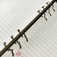 Agenda planificateur en cuir PU avec couverture personnalisée, format A5, carnet de notes, reliure à feuilles mobiles