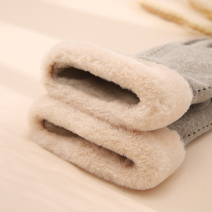Gants en laine mélangée pour femmes |   Gants doux et chauds quatre saisons avec fonction tactile pour la détection des aiguilles, parfaits pour les activités de plein air et le quotidien - Product Image 3