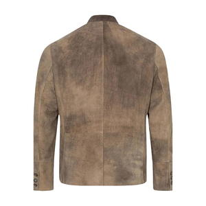 Veste bavaroise classique sur mesure pour homme, col montant, logo sur le devant, respirante, pour usage extérieur en hiver, laine Loden de haute qualité - Product Image 2