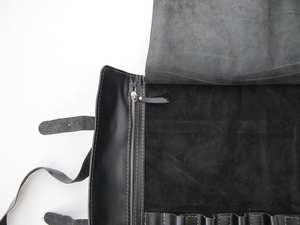 Bolsa de Almacenamiento para Cuchillos Portátil Clásica de Cuero Genuino Personalizada, Hecha a Mano, con Correa de Hombro Ajustable, Estuche para Cuchillos de Chef LKR-0400 - Product Image 3