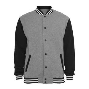 Premium Eco-Friendly Breathable Windproof Varsity Bomber Jacket Fleece Long Sleeve Stand Collar High Street Style for <b>Men</b> - Product Image 1