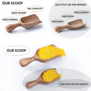 Cuillère en bois pour la cuisine, la cuisson, le mélange, la préparation des plats, écologique, à long manche, ustensile en bois massif naturel - Product Image 6