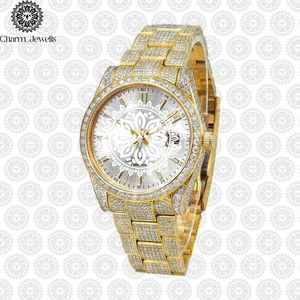 Reloj de Cristal de Lujo para Mujer Charm Jewells, Analógico de Cuarzo, Esfera Cuadrada en Oro Amarillo de 38 mm, Estilo Joyería de Moda - Product Image 5