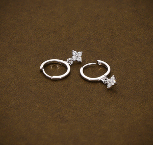 Designer Vintage IGI Certified <b>Silver</b> Plated Lab Grown Diamond Earrings Brilliant Cut F Color for <b>Wedding</b> Party Gift - Product Image 3