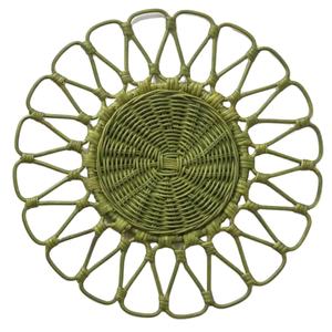 Posavasos de mimbre de ratán Natural tejido a mano vietnamita estilo jacinto de agua antideslizante impermeable estera de aislamiento térmico - Product Image 1