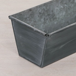 Juego de 4 Bandejas Rectangulares Metálicas para Almacenamiento, Organizadores de Acero Galvanizado para Jardín, Macetas Metálicas de Hierro para Jardinería - Product Image 6