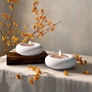 High Quality Customized European Style Round Shape Custom Wooden <b>Candle</b> Jar Short/<b>Small</b> Size New Arrival for Christmas - Product Image 3