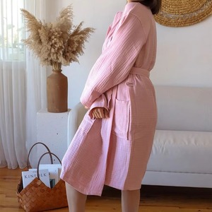 2026 New Casual Fashion Custom Size Top Quality Men <b>Waffle</b> <b>Bathrobe</b> <b>Waffle</b> <b>Bathrobe</b> for Sale - Product Image 3