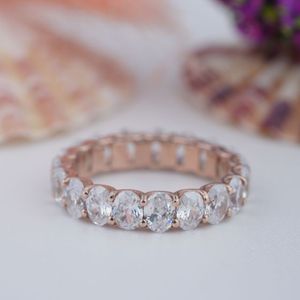 Bague Tennis Ronde en Moissanite Peishang en Argent Sterling 925 Plaqué Or 14K, Sertie de Moissanites sur Toute la Surface, Vente en Gros - Product Image 1