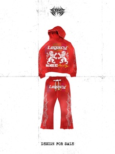Legacy Women's Hoodie & <b>Pants</b> Set Regular Fit Knitted Polyester Streetwear <b>Sequined</b> Design Autumn Wear - Product Image 2