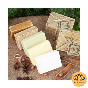 BEST SELLING Handmade Transparent <b>Medicated</b> Seamoss <b>Soap</b> Slice Skincare Bar <b>Soap</b> Blue Lotus Brand Vietnam Wholesale - Product Image 1