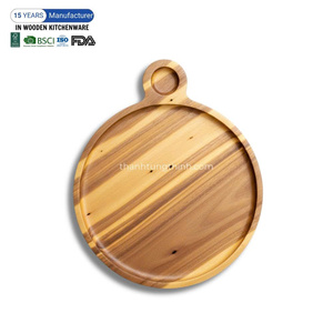 ถาดเสิร์ฟไม้ธรรมชาติทรงสี่เหลี่ยมมุมโค้งมนผิวเรียบ - Product Image 6