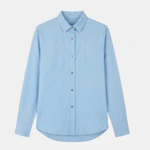 Camisa de Vestir de Manga Larga Negra para Hombre, Color Sólido, Cuello Clásico, Tela Popelina, para Otoño - Product Image 4