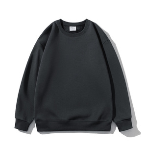 Sweat-shirt à col rond rouge pour homme, coupe classique, couleur unie, décontracté, manches longues, pull en tricot - Product Image 2
