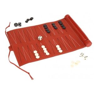 Jeu de backgammon de luxe en cuir suédé, portable et pliable, pour adultes et enfants - Product Image 2