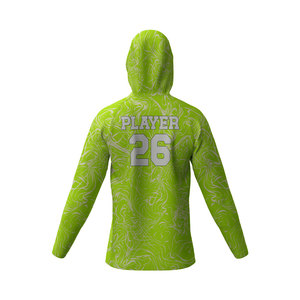 Camiseta de Baloncesto con Capucha Unisex Personalizada con Nombre de Jugador, Logotipo del Equipo, Sublimada, Manga Larga, Secado Rápido, Poliéster - Product Image 3