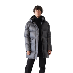 Custom Design <b>Men's</b> Winter <b>Longline</b> <b>Puffer</b> <b>Coat</b> Hooded Thick Insulated Jacket Warm Wind Resistant Casual Outdoor Wear - Product Image 3