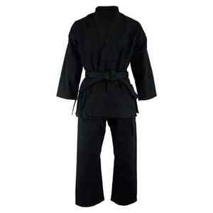 Uniforme de Karate Negro de Alta Calidad con Logotipo Personalizado, 100% Algodón, para Entrenamiento y Competencia - Product Image 5