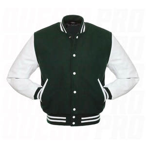 Veste universitaire d'hiver personnalisée de haute qualité, broderie chenille, manches en cuir véritable, coupe-vent, chaude, durable, unisexe, streetwear - Product Image 2