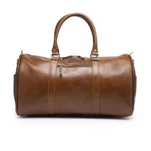 Sac de voyage pliable multifonction en cuir véritable, sac de week-end, sangle réglable, léger, portable, 20-35L, grand format - Product Image 5