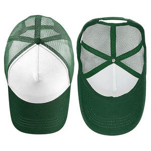 Casquette Trucker Classique en Mousse, Casquette d'Été en Maille avec Cordon, Casquette Unie Bicolore Vierge pour Hommes et Femmes, Sangle Réglable, Légère, Unisexe - Product Image 2