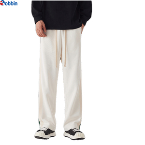 Pantalones Holgados de Estilo Único para Hombre, 100% Algodón, Forro Polar, Cintura Elástica con Franjas Laterales, Ropa de Invierno - Product Image 2