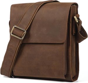 Spot Custom Black Fashion Vintage England Style Zipper Genuine Leather 14.2 Inch Computer Clutch <b>Bag</b> Polyester Multi-Compartment - Product Image 1
