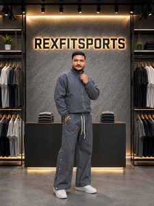 REXFIT SPORTS 2026 Custom <b>Nylon</b> Tracksuit For Men Full Zip Jacket Snap Button <b>Jogger</b> Pants Lightweight Sportswear Streetwear - Product Image 4