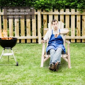 Sedia a dondolo da esterno in legno di abete 65*95*96cm, colore legno naturale, per cortile, per comfort ed eleganza - Product Image 2