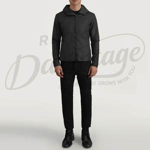 Chaqueta Cortavientos Ligera Negra para Hombre con Capucha, Corte Ajustado, Resistente al Agua, Chaqueta Deportiva Informal para Exteriores, Chaqueta de Golf - Product Image 4