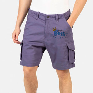Shorts cargo kaki pour homme, taille mi-haute, en coton, style bermuda, décontractés, avec plusieurs poches, tissu respirant - Product Image 5
