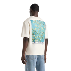<b>Men</b> O Neck Short Sleeve <b>T</b> <b>Shirt</b> Art Portrait Chest Graphic <b>Floral</b> Artwork Back Print Relaxed Fit Wholesale Custom OEM Cotton Tee - Product Image 2