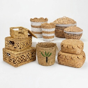 Woven <b>Basket</b> For Home Decor, Eco Friendly Water Hyacinth Plant Pot Laundry/<b>Storage</b> <b>Baskets</b> From Vietnam Handicraft - Product Image 1