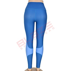 Mallas de entrenamiento de cintura alta personalizables con tela transpirable y que absorbe el sudor en tallas grandes mallas de yoga con cintura elástica - Product Image 3