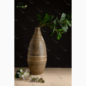 Recién llegado, soporte de flores de bambú mínimo ecológico, jarrón decorativo rústico para el hogar y la Mesa para ajustes de estilo rural - Product Image 1