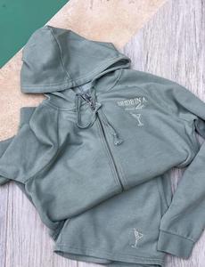 Ensemble sweat à capuche zippé et short brodés pour la mariée et ses demoiselles d'honneur – Tenue de mariage personnalisée - Product Image 2