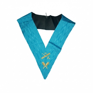 ปลอกคอสำหรับผู้เชี่ยวชาญ MASONIC REGALIA OFFICER'S MACHINE EMB FRENCH RITE FREEMASON พร้อมลูกปัด - Product Image 5