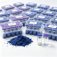 Bubuk WV Copper Tripeptide-1 CAS 89030955 Formula Molekuler C14H21CuN6O6 Kemurnian Tinggi (99%-99.9%) Bahan Baku Kosmetik Laboratorium