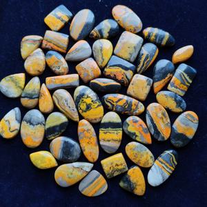 Natural Bumblebee Jasper Stone Cabochon Mixed Wholesale Loose Gemstone for DIY Jewelry Making & Wire Wrapping Crafts - Product Image 1