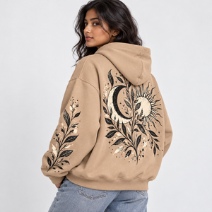 Custom <b>Sand</b> Graphic <b>Hoodie</b> Oversized Back Print Pullover Hooded Sweatshirt Unisex Streetwear OEM Private Label Wholesale - Product Image 3