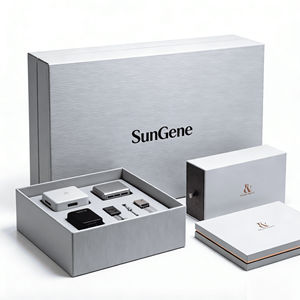 Caja de Regalo Magnética Multifuncional Personalizada SunGene, Caja de Joyería de Doble Capa con Cajón, Embalaje de Papel Recubierto, Laminación Mate, Reciclable - Product Image 6