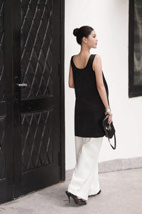 Pantalon de Maternité Droit pour Femme, Anti-rides, Séchage Rapide, Taille Élastique, Respirant, Ample, Idéal Été, Décontracté ou Habillé pour le Bureau - Product Image 2