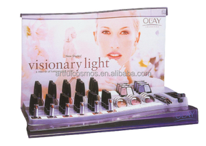 2025 moderno atractivo ecológico acrílico piel maquillaje soporte de exhibición cosméticos conjunto producto para escaparate - Product Image 3