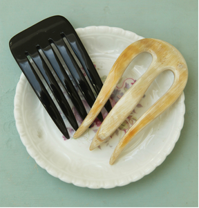 Accessoires de coiffure exclusifs en corne de buffle naturelle, design floral, pinces pour filles et femmes, pinces en corne de bœuf - Product Image 3